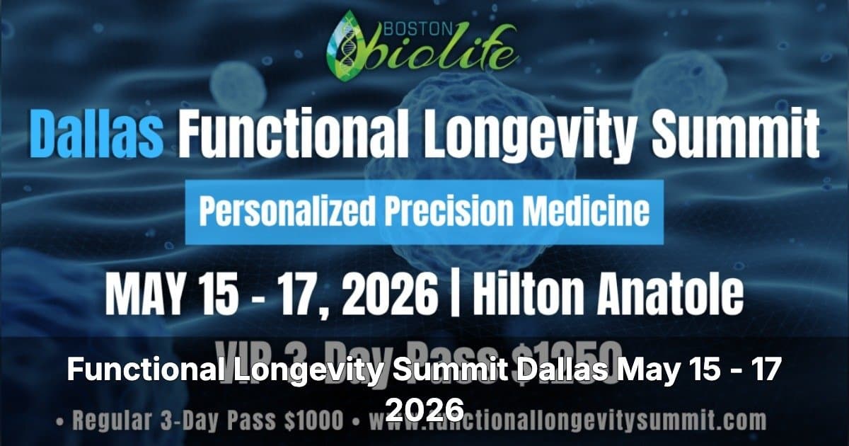 Functional Longevity Summit Dallas 2026 to Showcase Precision Medicine and Practice Optimization