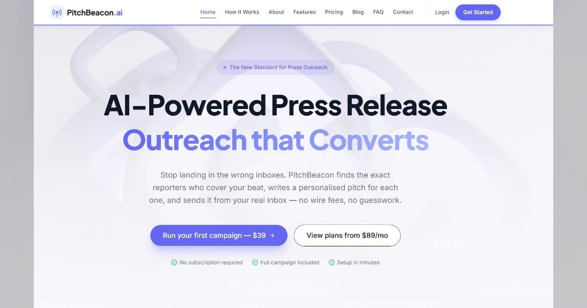 PitchBeacon.AI Uses AI to Streamline Media Outreach for Startups and Agencies