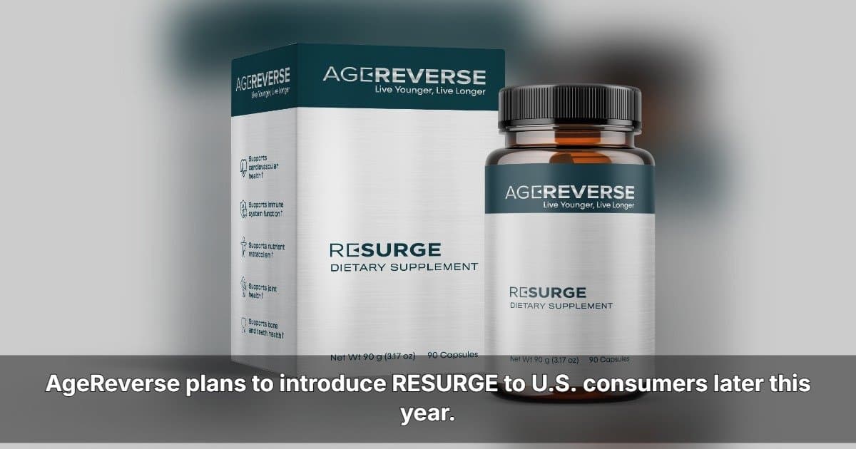 AgeReverse Announces U.S. Expansion, Tapping Into Growing Longevity Market