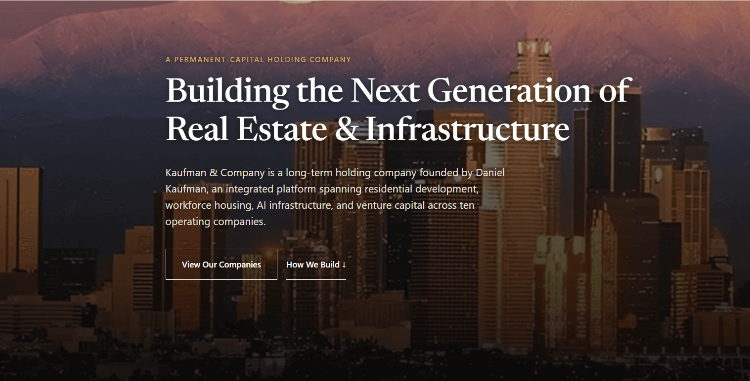 Kaufman & Company Consolidates Real Estate and Tech Ventures Under Unified Platform