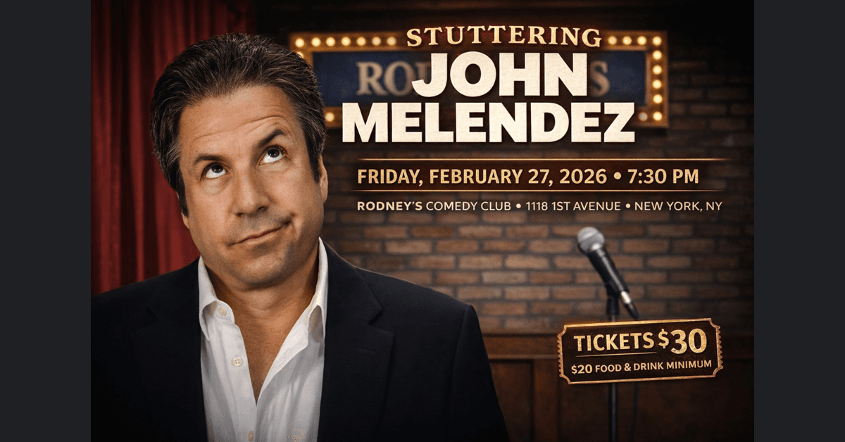 Stuttering John Melendez to Headline at Rodney's New York Comedy Club