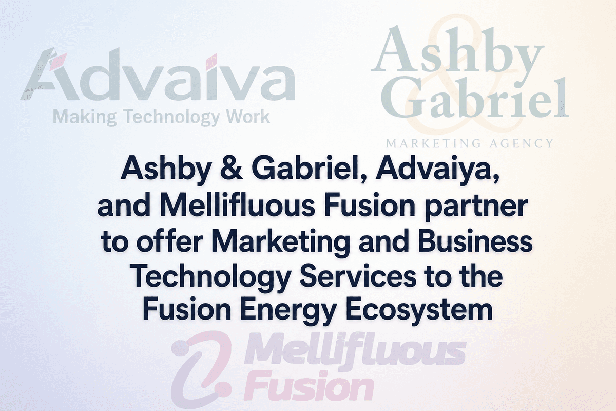 Ashby & Gabriel, Advaiya, and Mellifluous Fusion Partner to Support Growing Fusion Energy Ecosystem
